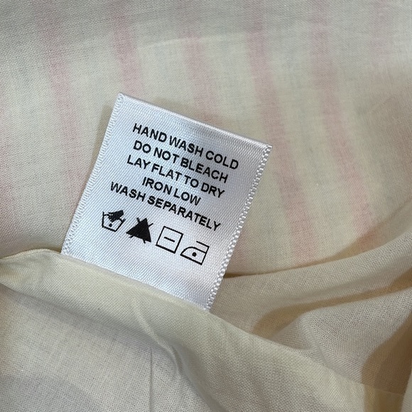 Lovers + Friends Dress XS Blush Pink Stripe Haven NWT Deep V Neckline - Picture 12 of 14